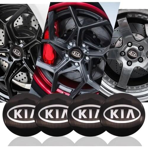 4pcs Car-styling Decorative Car Wheel Center Hub Caps Car Decals badge Sticker for KIA K2 K3 K5 k9 Sorento Sportage R Rio Soul