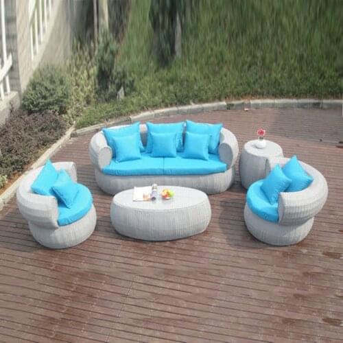 5-pcs new design hotel rattan sofa Pastoralism Home Indoor / Outdoor Rattan Sofa For Living Room