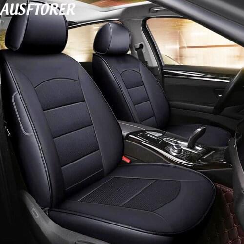 AUSFTORER Custom Fit Seat Covers for KIA Carnival 2007-2018 Seats Cover Genuine Leather & Leatherette Supports Accessories 21PCS