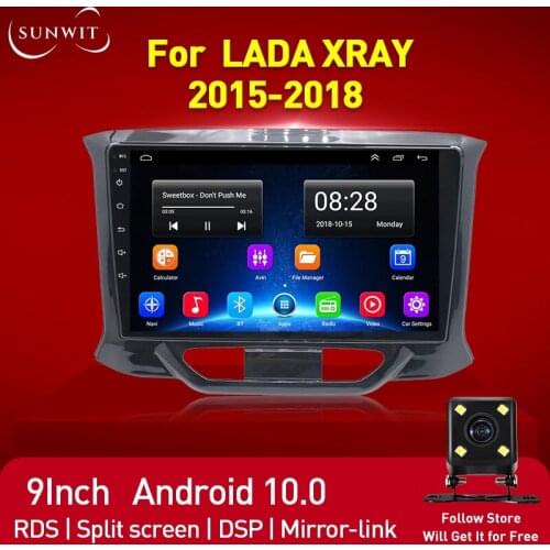 2Din Car Radio Multimedia Video Player For LADA XRAY 2015-2018 GPS Navigation Android Car Stereo Bluetooth Rear Camera 4G 4+64