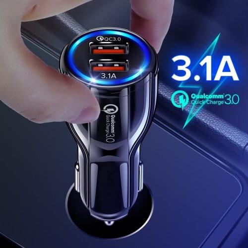 3.1A Dual USB Car Charger 3.0 Quick Charge for dacia duster mercedes w203 volvo xc60 renault megane peugeot 508 renault