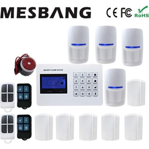 Security wireless gsm telephone burglar an-thief alarm system with Russian Spanish English language free shipping By DHL Fedex