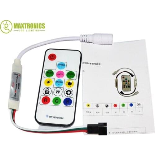 New DC5V Wireless mini 14keys RF Digital Color RGB LED Controller for WS2811 WS2812 WS2812B LED Strip