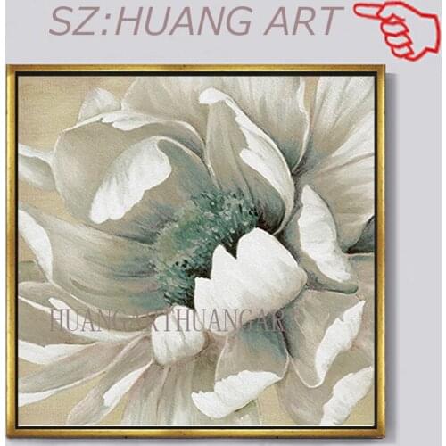 Large Canvas Art Floral Paintings Home Wall Decor Picture Handpainted Abstract Golden Flower Oil Painting For Living Room