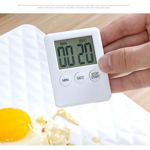 LCD Digital Screen Kitchen Timer Square Cooking Countdown Alarm Magnet Clock With magnet on the back