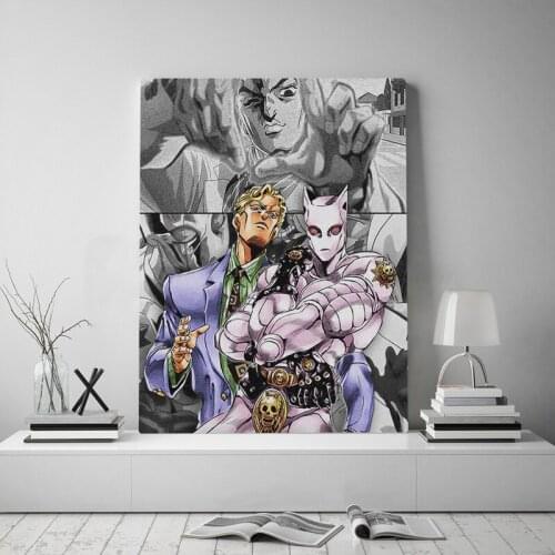 Canvas Paintings Kira Yoshikage Home Decor Jojo S Bizarre Modular Picture Anime Modern Printed Poster For Bedroom Wall Art Frame