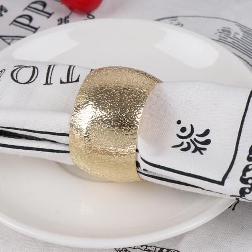Chinese Napkin Ring Model Room Napkin Buckle Cloth Circle Simple Metal Napkin Buckle Round Western Restaurant Table Supplies