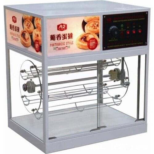 Commercial Food Insulation Cabinet Egg Tart Insulation Showcase Rotation Food Thermal Insulation Case