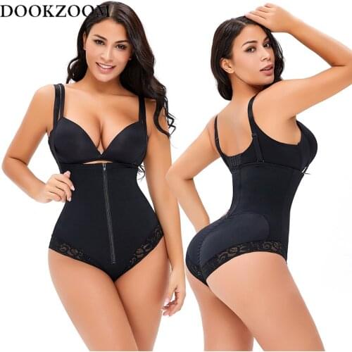 Shapewear Bodysuit Full Body Shaper Zip Tummy Control Seamless Bodysuit Thong Waist Trainer Fajas Colombianas Lingerie Booties