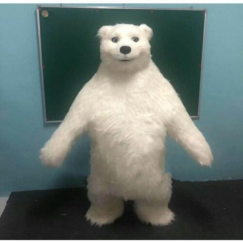 Polar Bear Foam Mascot Costume Suit Cosplay Party Game Dress Outfits Advertising Carnival Halloween Adults Size Christmas Parade