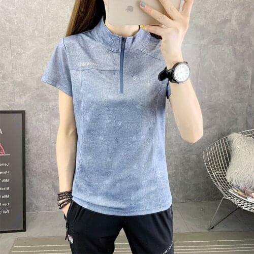 Summer Sports Running Quick-drying Fitness T-Shirt Women Tops Casual short-sleeved Breathable Short Basic Solid Female Asiansize