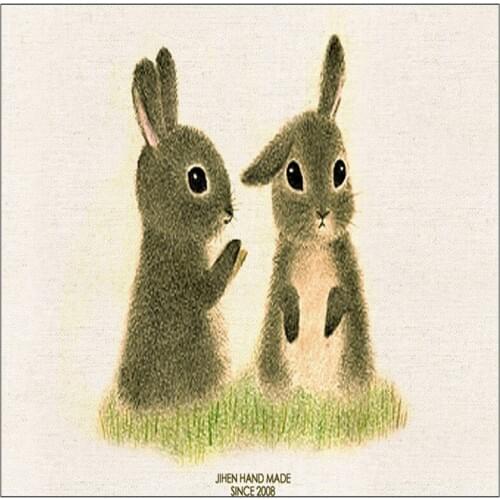 QUANFANG Hand Dyed Cotton Linen Quilt Fabric For DIY Sewing Patchwork Home Textile Decor Of Purse Bags Crafts Cushions 20x20cm