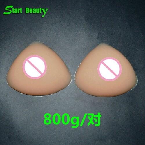 800g/pair C Cup fake silicon breasts form Enhancer Boobs Tits faux seins Swimwear pad Fake crossdressing vagina transgender