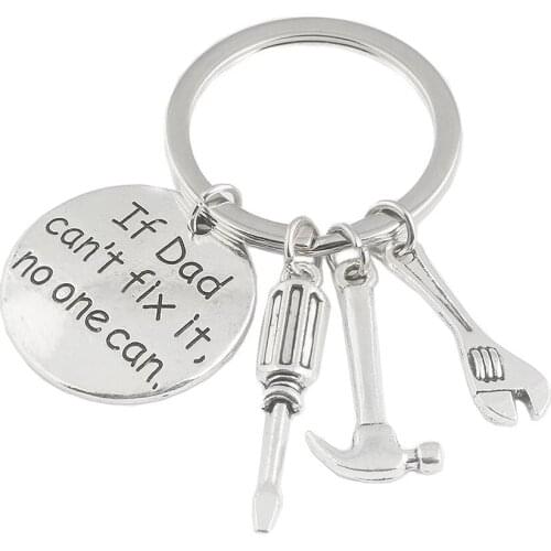 Fashion Dad Hand Keychain Fathers Day Gift Hand Tools Bag Pendant Keychain Jewelry