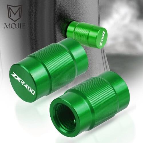 Motorcycle CNC Vehicle Wheel Tire Valve Air Port Stem Caps Covers Plug For Kawasaki ZXR400 ZXR 400 All years