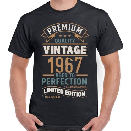 Tops Summer Cool Funny T-Shirt Vintage Year 1967 Limited Edition 51st Birthday Mens Funny T-Shirt 51 K Summer