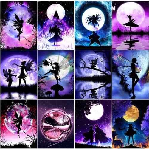 Full Drill 5D Diy Diamond Painting Fantasy Fairy Butterfly Embroidery Diamond Mosaic Cross Stitch Kits Picture Home Decoration