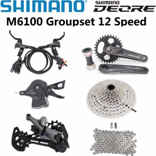SHIMANO DEORE M6100 Groupset MTB Mountain Bike Groupset 1x12-Speed 30T 32T 170 175mm 10-51T Rear Derailleur Shift Lever BRAKE