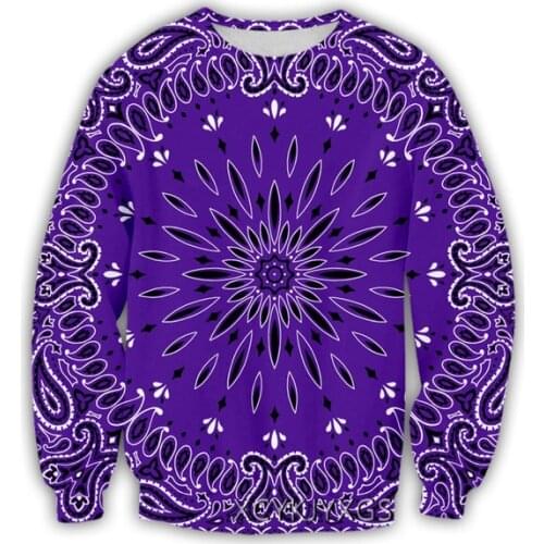 New Bandana Pattern 3D Print Causal Clothing Fashion Men Women Tracksuits Crewneck Hip Hop sweater Plus Size S-7XL harajuku