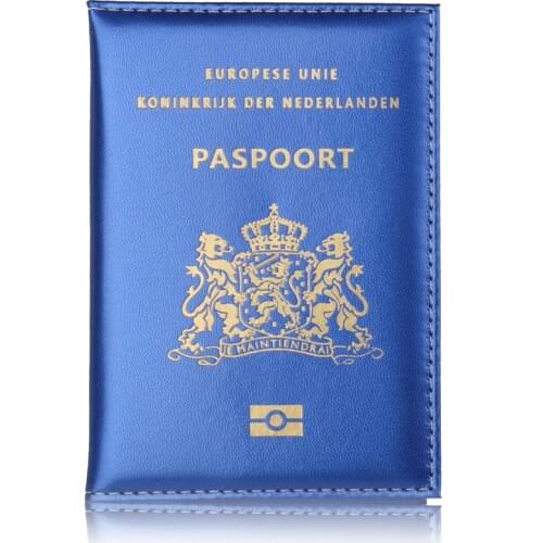 Pu Leather Netherland Passport Holder Dutch Identification Cover Holland Passport Case Travel Wallet for Nederland Men Women