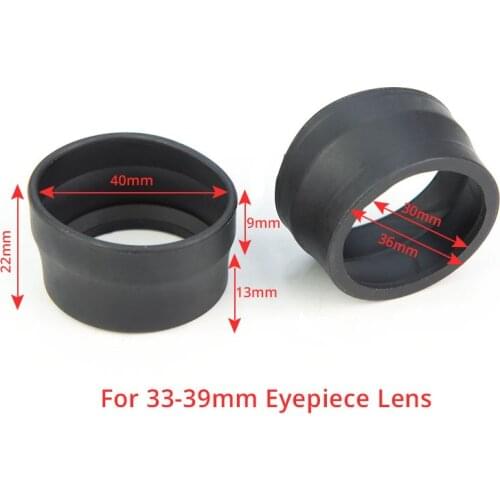 2pcs 33-38mm High Elasticity Rubber Eyepiece Eyecup Guard for 33-39mm Stereo Microscope Lens