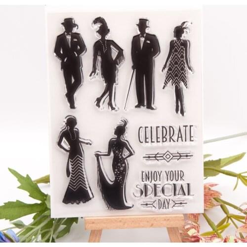 Man Woman Pattern Transparent Clear Silicone Stamp and Cut Dies For DIY Scrapbooking/photo Album Decor Clear Stamp Sheetstampons