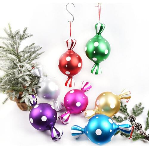 Christmas decoration supplies scene layout gift ornaments pendant ornaments 40CM round candy decoration
