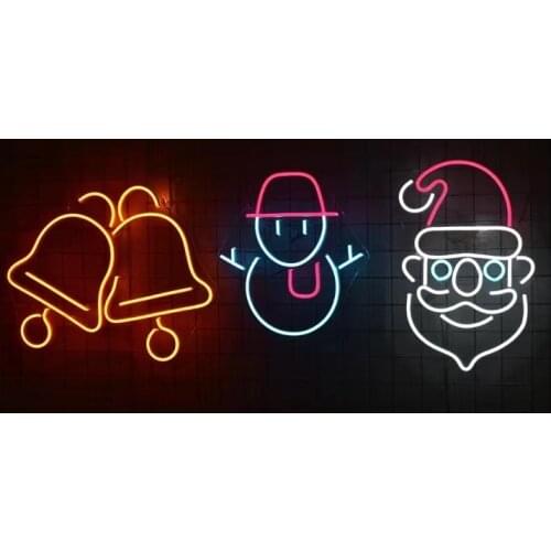 Christmas Types Led Light Neon Lamp Night Sign Bar Shop Decoration Xmas Wall Hanging Holiday Celebration