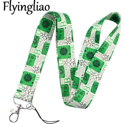Cellular Molecular Branching Structure Lanyard Badge ID Mobile Phone Rope Key Lanyard Neck Straps Accessories webbings ribbons