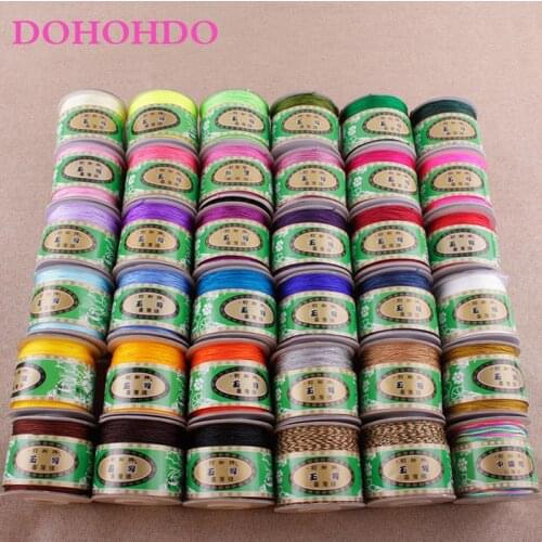 High Quality 0.8mm Nylon Cord Thread Chinese Knot Macrame Cord Bracelet Braided String Beading Craft DIY Jewelry Cord Thread