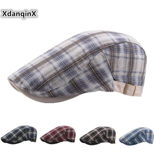 XdanqinX Autumn New Style Womens Hat Stylish Breathable Beret For Men Women Adjustable Size British Tongue Caps Mens Flat Cap