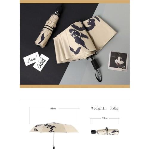 Women Man Rain Umbrella Cartoon Cat Funny Design Sunny and Rain Umbrella Three Folding Boys And Girls Personality Umbrella