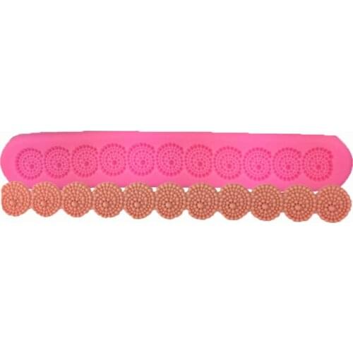 1Pcs Loog Strip Lace Flower Cake Border Mould Sugarcraft Cake Decorating Tools,Fondant Chocolate Molds