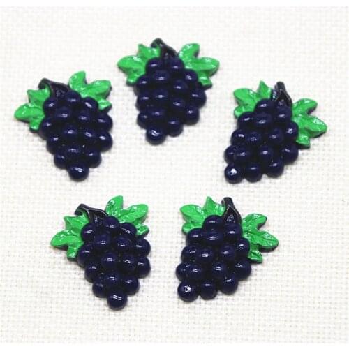 10pcs grape fruit Resin Flat back Cabochon miniature food Art Supply Decoden Charm Craft