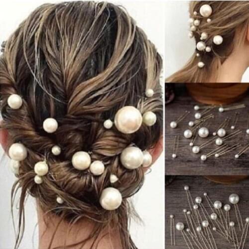 20 Pcs Pearl Hair Pins Wedding Hair Accessories Hair Clip for Women Sticks Head Jewelry Bridal Headpiece Hairpin Igirl Girls Kid