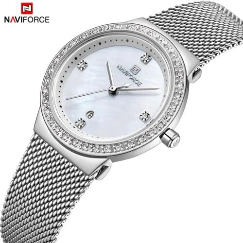 2021Relogio Feminino NAVIFORCE Women Watches Top Brand Luxury Ladies Wristwatch Stainless Steel Fashioin Bracelet Female Clock