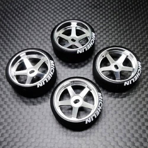4pcs/lot metal tire Upgrade 1:28 MINI-D MINI-Q MINI-Q9 High-precision drift Simulated mosquito car metal wheel POM tire OD 22mm
