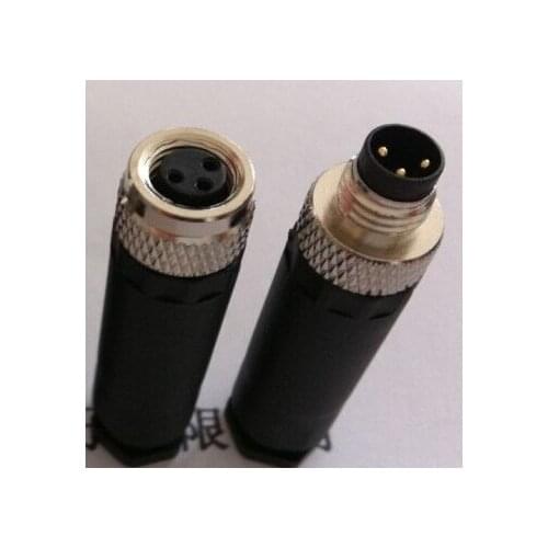 5pairs M8 3 Pin locking Connectors Aviation Plug Socket Male & Female Wire Panel Connector Adapters Adaptor