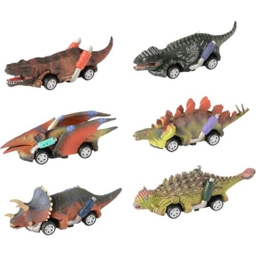 6 Pcs Pull Back Dinosaur Cars Toys 6 Pack Dinosaur Roadster Party Favors Games Dino Random color