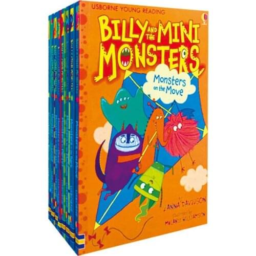 8PCS/Set Billy And The Mini Monsters English Picture Story Book Childrens Early Education Kids Reading Gift Box