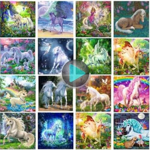 New Sale 5d diy diamond painting unicorn diamond embroidery 3D mosaic crafts home decoration painting animal horse icon