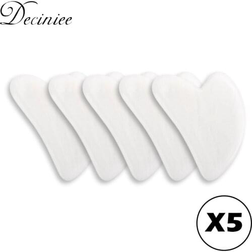 White Quartz Natural Jade Gua sha Stone Board Massage Guasha Set Plate Jade Face Massager Scrapers Tools For Face Neck Back Body