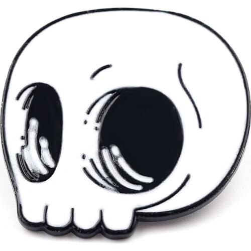 Pins and brooches Cute Skeleton Skull Pin Brooch Enamel Badge Punk Pins For Women Kids Jackets Collar Bag Backpack Accessories