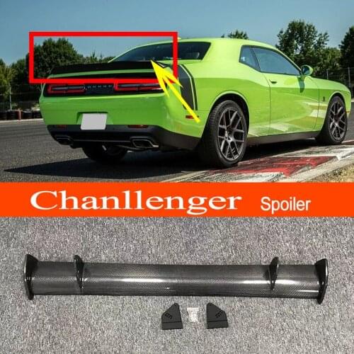Chanllenger 2015-2021 Real Carbon Fiber GT-style Car-styling Sporty Rear Trunk Wing Spoiler for Dodge Chanllenger 2015-2021
