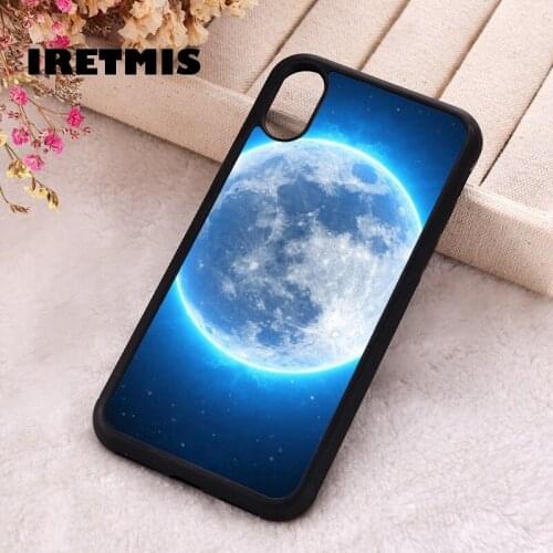 Iretmis 5 5S SE 2020 Phone Cover Case for iPhone 6 6S 7 8 Plus X Xs XR 11 12 Mini Pro Max Rubber Silicone Moon