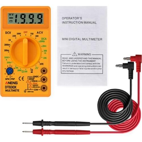 Digital Multimeter Voltmeter Ammeter Ohmmeter DC10V~1000V AC 750V Current Tester
