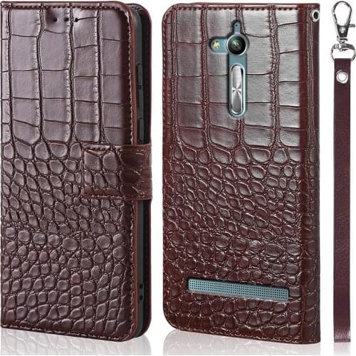 DOREXLON Crocodile texture Leather Case for Asus Zenfone Go ZB500kl ZB500KG magnet clasp Business Flip Cover Mobile Phone Cases
