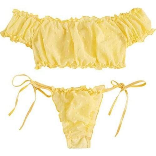 Top Fashion Womens Lace Sexy Bra Set European And American Split Sexy Lingerie Set Black Blue Pink Purple Red White Yellow