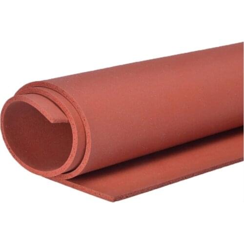 500X500X5mm Silicone Sponge Sheet, 500mm Width, 5mm Thickness, Closed cell Foam Silikon Sheet, RED color