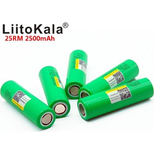 Liitokala 18650 2500mah INR1865025R 20A discharge lithium batteries High power discharge Battery